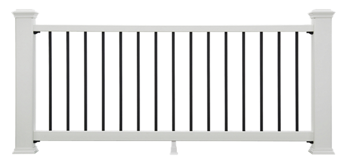 Classic White with Black Balusters